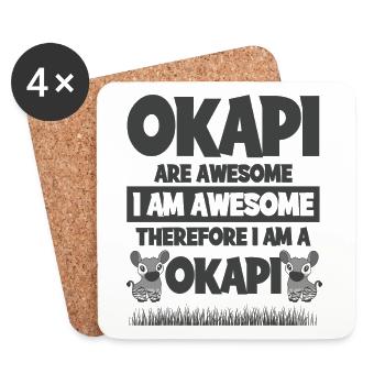 Okapi Design - Untersetzer (4er-Set) - Weiß - Vorne