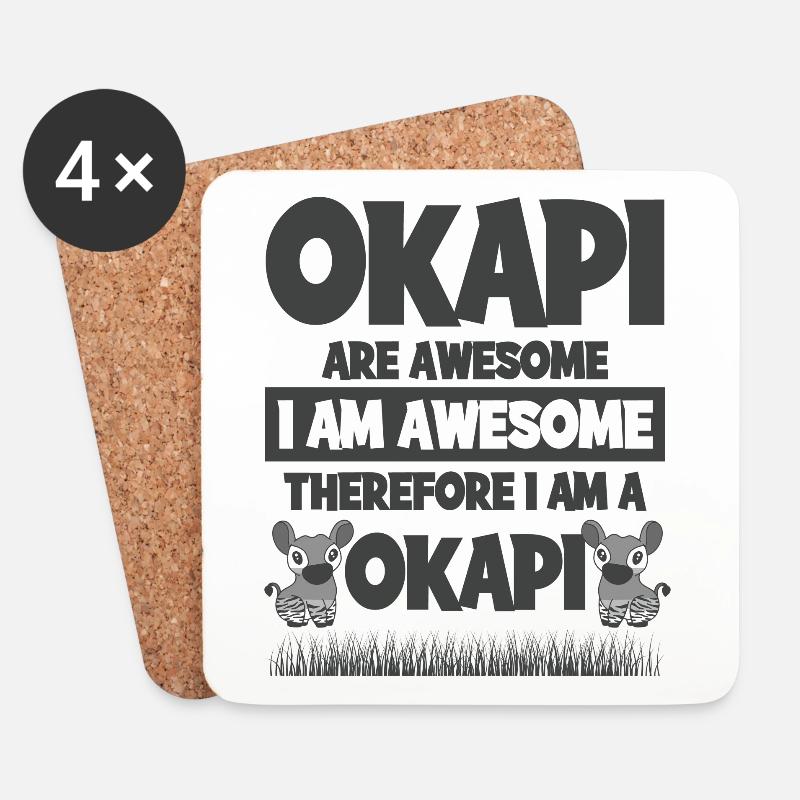 Okapi Design - Untersetzer (4er-Set) - Weiß