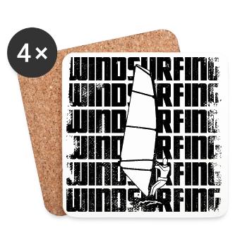 Windsurfer - Untersetzer (4er-Set) - Weiß - Vorne