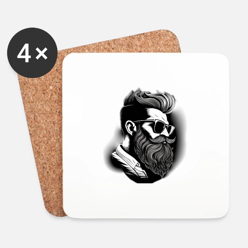 no Hipster weiß - Untersetzer (4er-Set) - Weiß