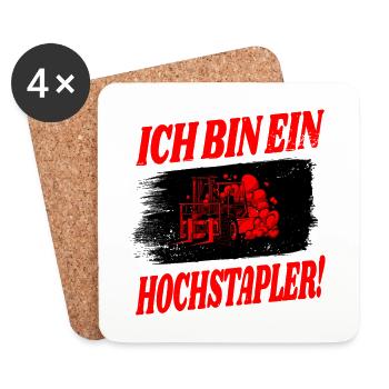 Gabelstapler Design - Untersetzer (4er-Set) - Weiß - Vorne
