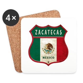 Conception des armoiries de Zacatecas, Mexique - Dessous de verre (lot de 4) - blanc - Devant