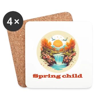 Spring child - Coasters (set of 4) - white - Front