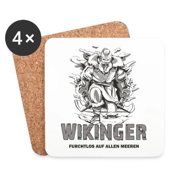Wikinger Design - Untersetzer (4er-Set) - Weiß - Vorne