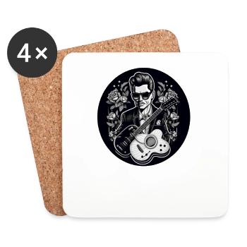 Rockabilly white - Coasters (set of 4) - white - Front