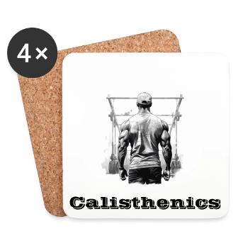 Calisthenics - Untersetzer (4er-Set) - Weiß - Vorne