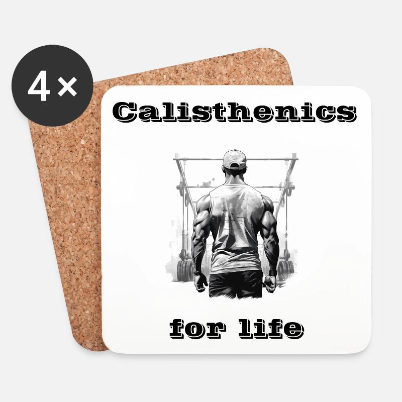 Calisthenics for life - Untersetzer (4er-Set) - Weiß