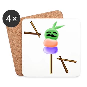 Brochette De Pousse ! - Dessous de verre (lot de 4) - blanc - Devant