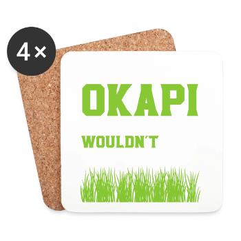 Okapi zoo adventure - Coasters (set of 4) - white - Front