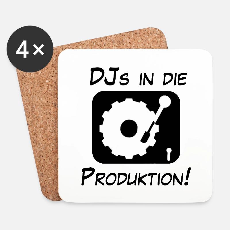 DJs en production ! - Dessous de verre (lot de 4) - blanc
