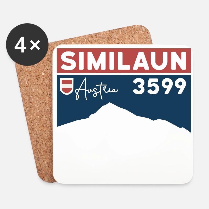 Similaun Gletscher Hochtour Wanderung Ötztal Tirol - Untersetzer (4er-Set) - Weiß