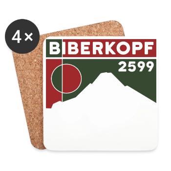 Biberkopf Höhe Hike Warth Schröcken Arlberg - Dessous de verre (lot de 4) - blanc - Devant
