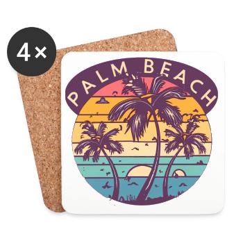 Palm Beach - Dessous de verre (lot de 4) - blanc - Devant