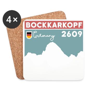 Bockkarkopf Überschreitung Besteigung Wandern Tour - Untersetzer (4er-Set) - Weiß - Vorne