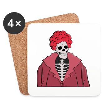 Stylish skull - Coasters (set of 4) - white - Front