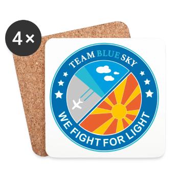 Light Warrior Badge Air and Sun Mission Emblem - Coasters (set of 4) - white - Front