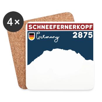 Schneefernerkopf Zugspitze Ascent Souvenir - Coasters (set of 4) - white - Front