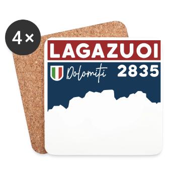 Monte Lagazuoi Dolomites Randonnée Ski de randonnée Randonnée - Dessous de verre (lot de 4) - blanc - Devant