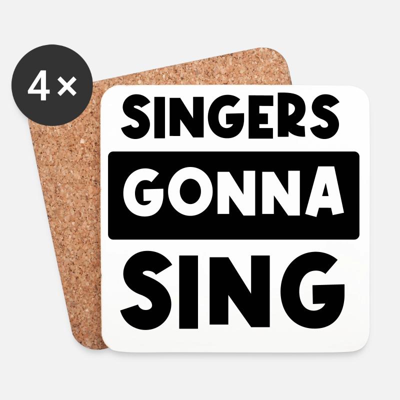 Singers going to sing - Coasters (set of 4) - white