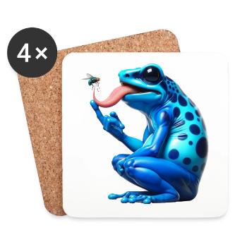 Poison dart frog - Coasters (set of 4) - white - Front