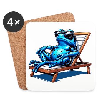 Poison arrow frog design - Coasters (set of 4) - white - Front