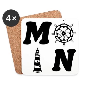 Moin - Untersetzer (4er-Set) - Weiß - Vorne