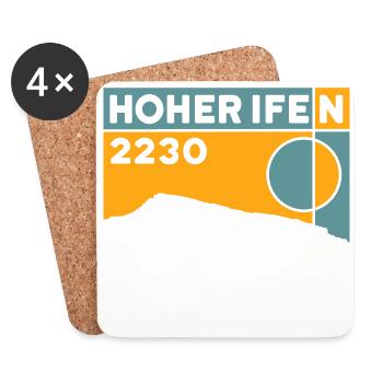Hoher Ifen Walsertal Wandern Wanderung Andenken - Untersetzer (4er-Set) - Weiß - Vorne