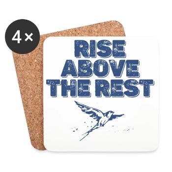 rise above the rest bird - Coasters (set of 4) - white - Front