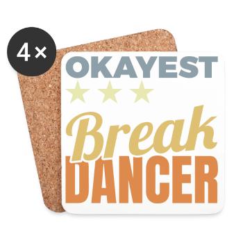 Durchschnittlicher Breakdancer - Untersetzer (4er-Set) - Weiß - Vorne