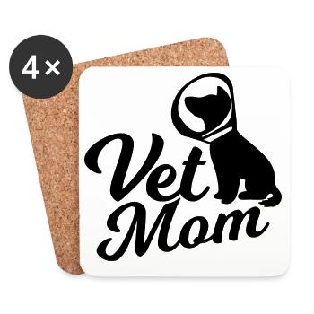 Tierarzt Mama - Untersetzer (4er-Set) - Weiß - Vorne