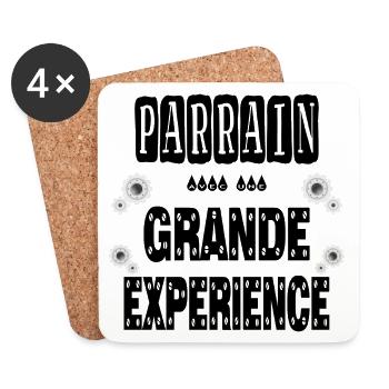 Parrain Avec Une Grande Expérience - Dessous de verre (lot de 4) - blanc - Devant