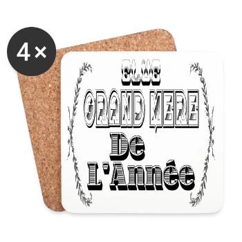 Elue Grand Mère Année Mamie - Dessous de verre (lot de 4) - blanc - Devant