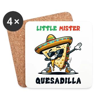 Kleiner Mister Quesadilla Dabbing Mexiko - Untersetzer (4er-Set) - Weiß - Vorne