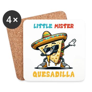 Kleiner Mister Quesadilla Dabbing Mexiko - Untersetzer (4er-Set) - Weiß - Vorne