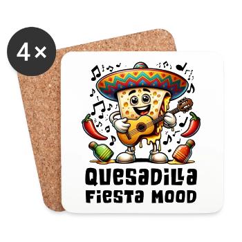 Quesadillas Fiesta Mood Mexico - Coasters (set of 4) - white - Front