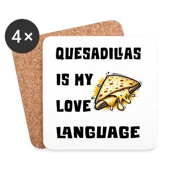 Les quesadillas sont mon langage d'amour - Dessous de verre (lot de 4) - blanc - Devant