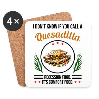 Je ne sais pas si vous appelez ça des quesadillas - Dessous de verre (lot de 4) - blanc - Devant