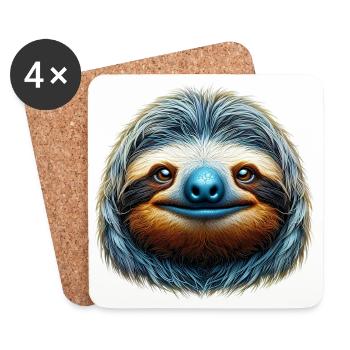 Sloth - Coasters (set of 4) - white - Front