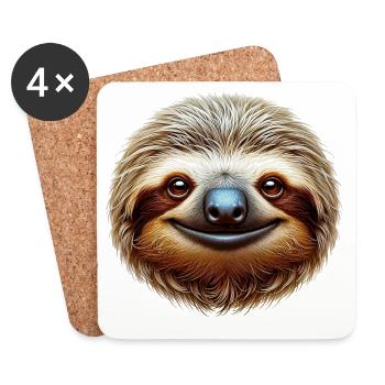 Sloth - Coasters (set of 4) - white - Front