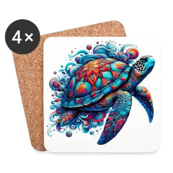Turtle - Coasters (set of 4) - white - Front