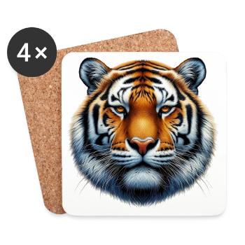 Tiger - Coasters (set of 4) - white - Front