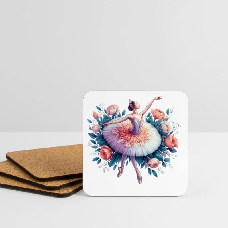 Ballet dancer with tutu Coasters (set of 4)
