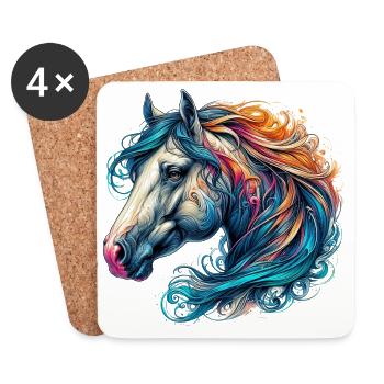 Horse - Coasters (set of 4) - white - Front