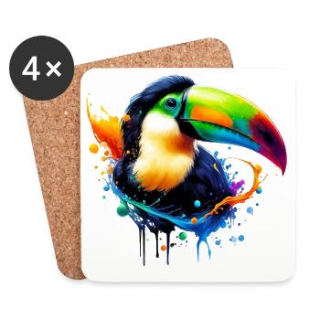 Toucan - Coasters (set of 4) - white - Front