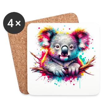 Koala - Coasters (set of 4) - white - Front
