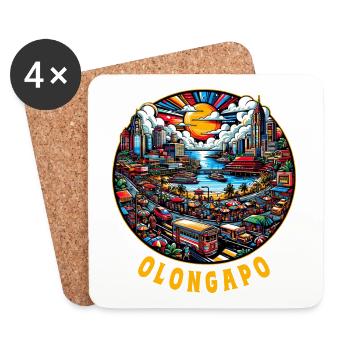 Olongapo City Philippines City Skyline - Coasters (set of 4) - white - Front