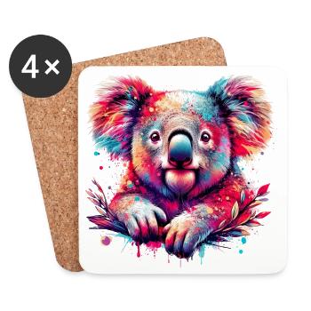 Koala - Untersetzer (4er-Set) - Weiß - Vorne