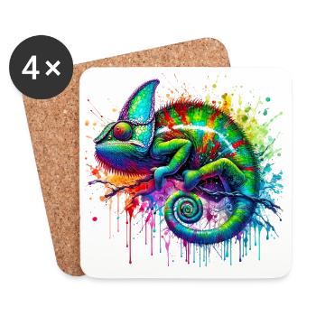 Chameleon - Coasters (set of 4) - white - Front