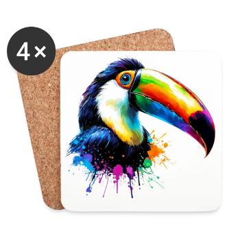 Toucan - Coasters (set of 4) - white - Front