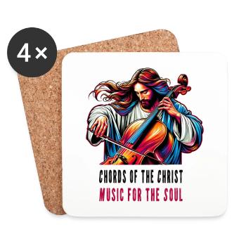 Chords of Christ : Musique pour l'âme - Dessous de verre (lot de 4) - blanc - Devant